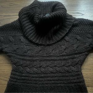 The Limited brown cowl neck short sleeve sweater